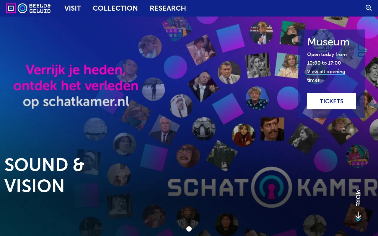 Sound and Vision homepage screenshot