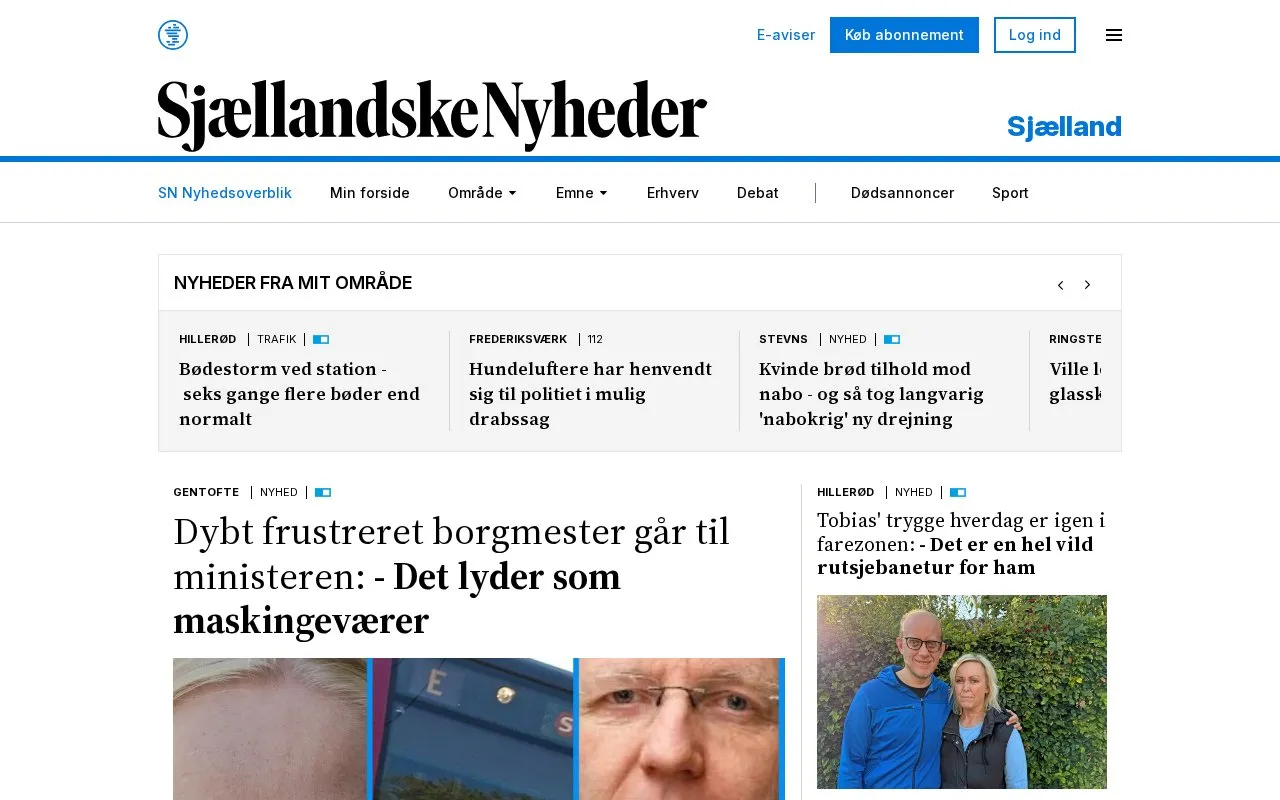 sn.dk homepage screenshot