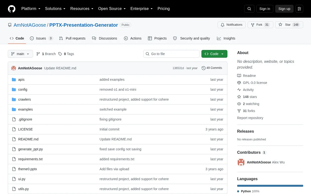 PPTX homepage screenshot