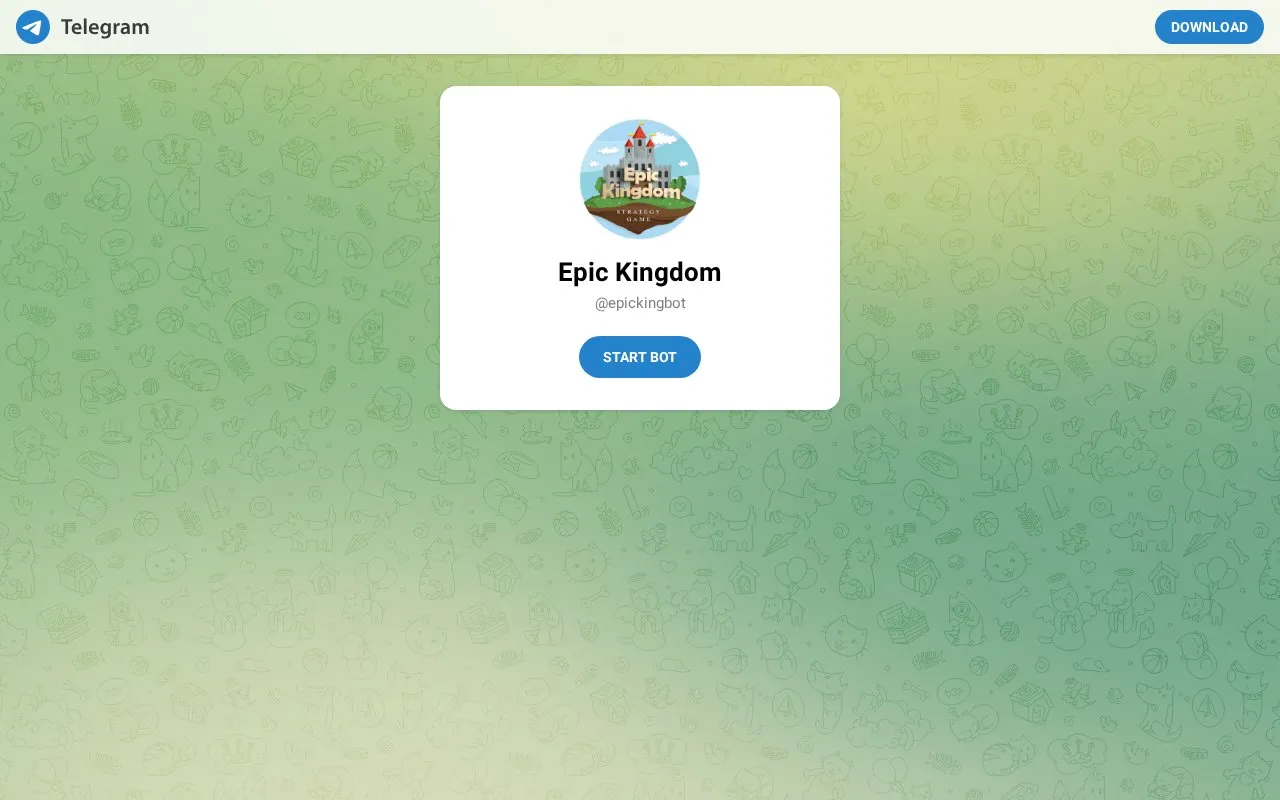 @epickingbot homepage screenshot