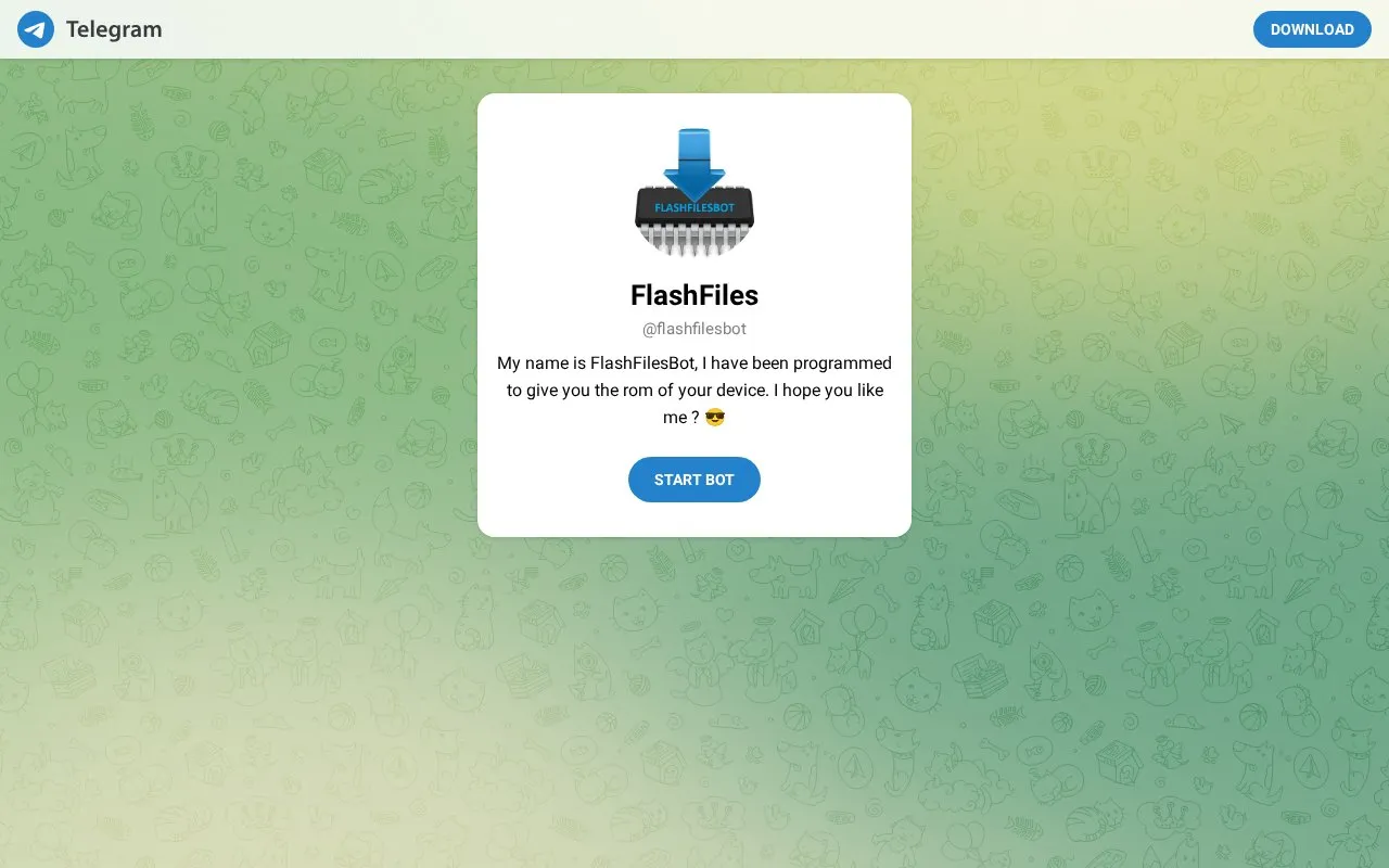 @flashfilesbot homepage screenshot