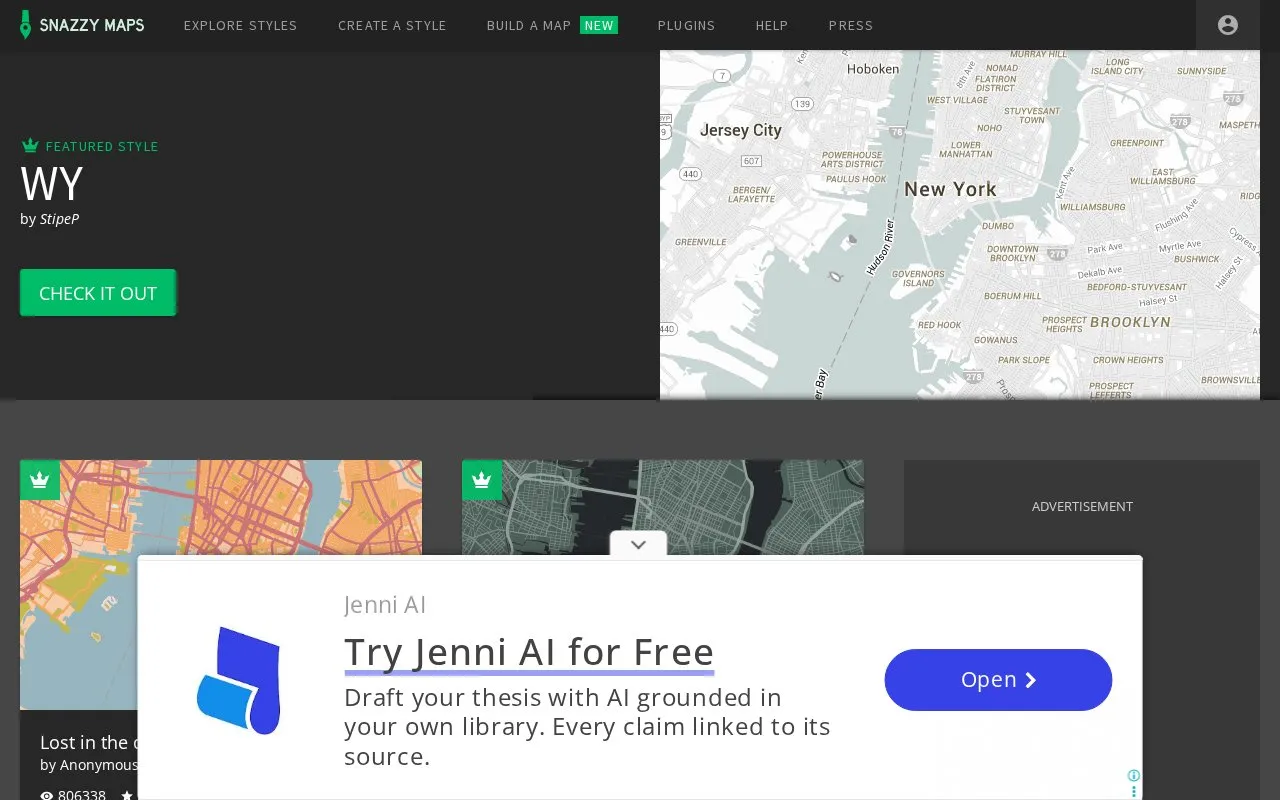Google Map Themes homepage screenshot