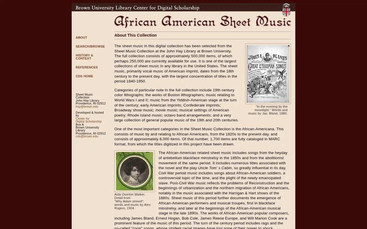 Brown University homepage screenshot