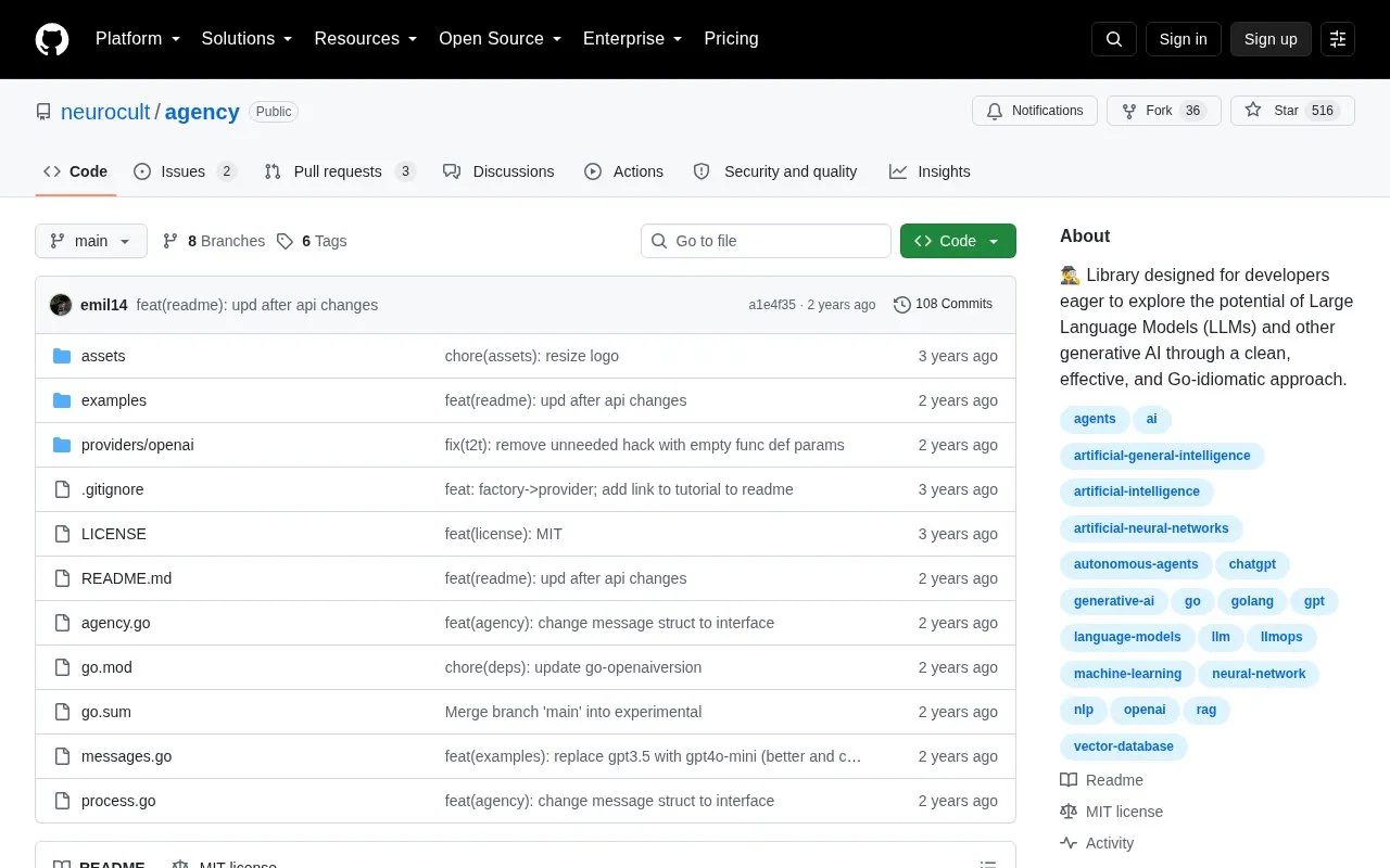 Agency homepage screenshot