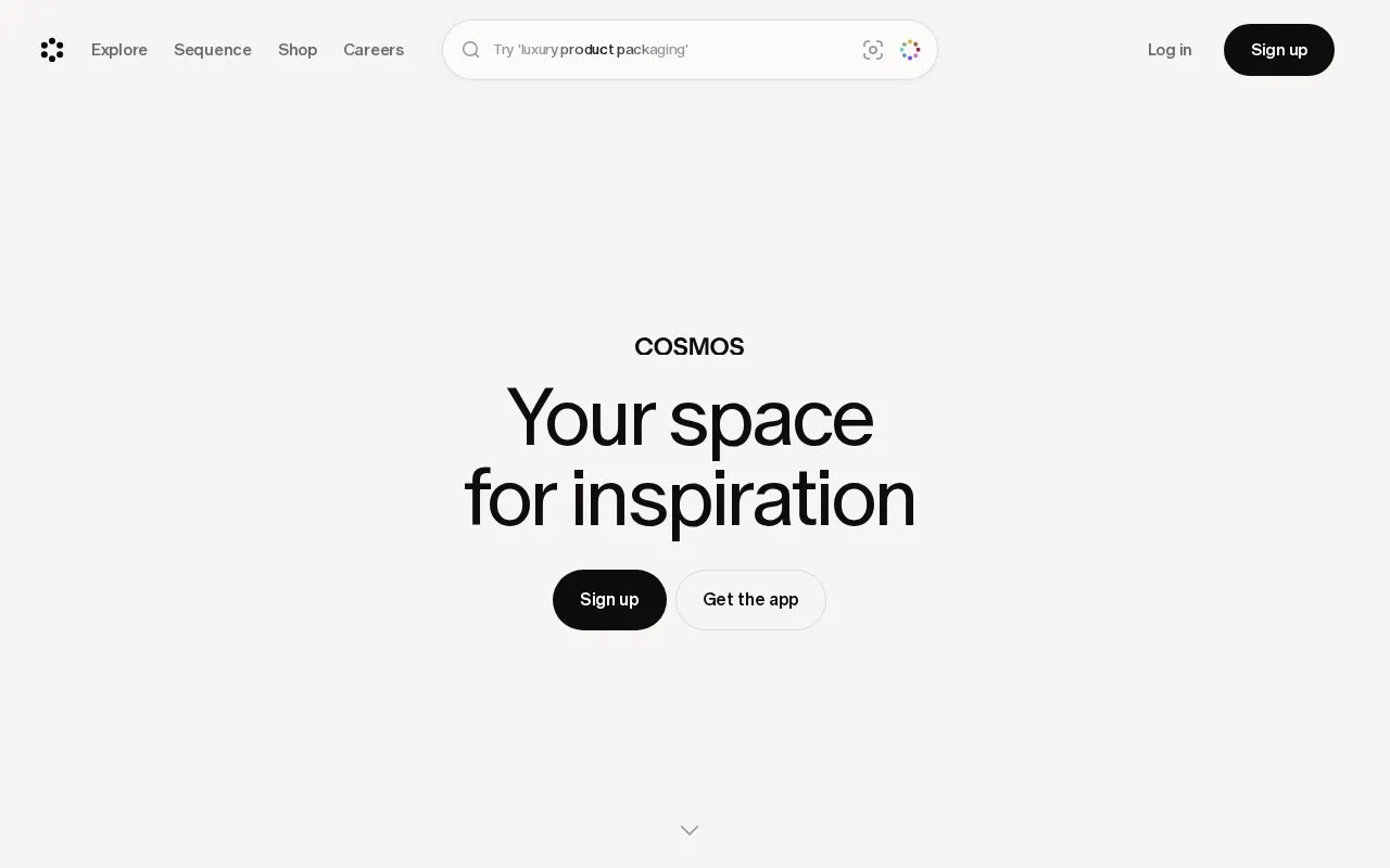 Cosmos homepage screenshot