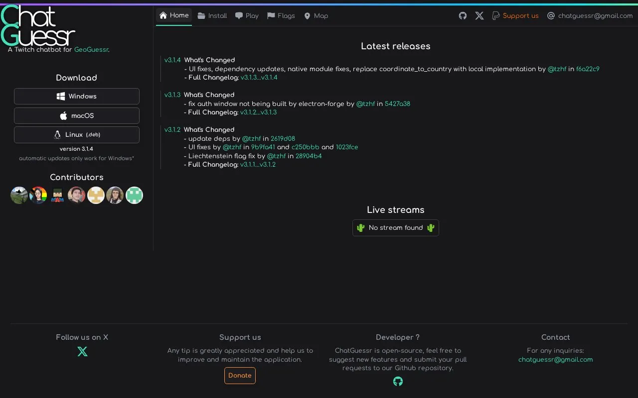 ChatGuessr homepage screenshot