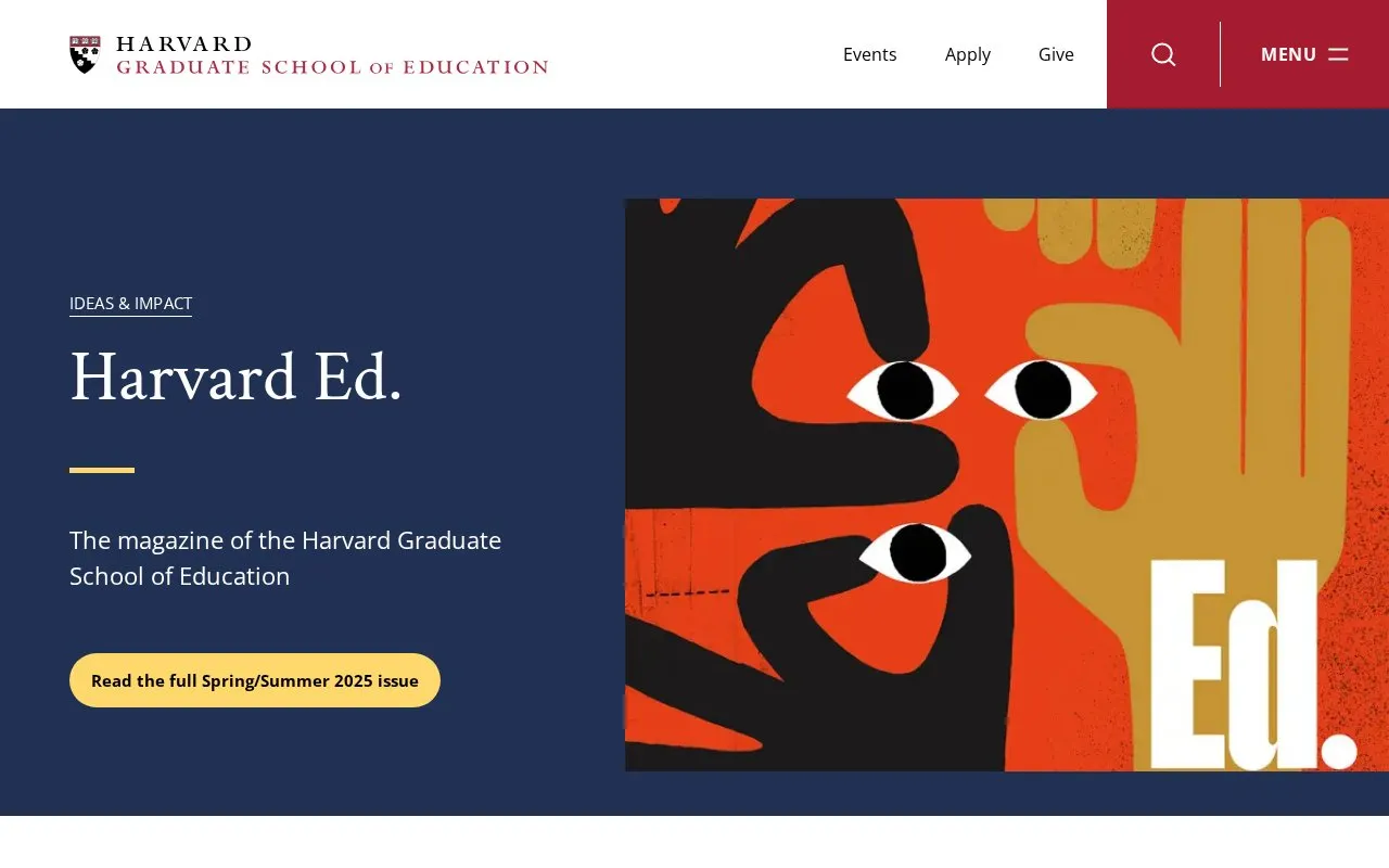 Ed. homepage screenshot