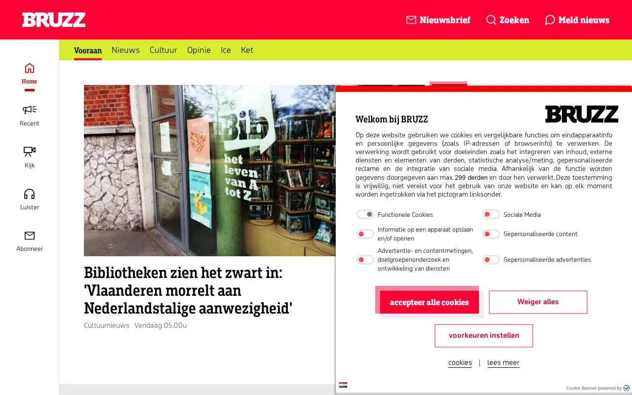 BRUZZ.be homepage screenshot