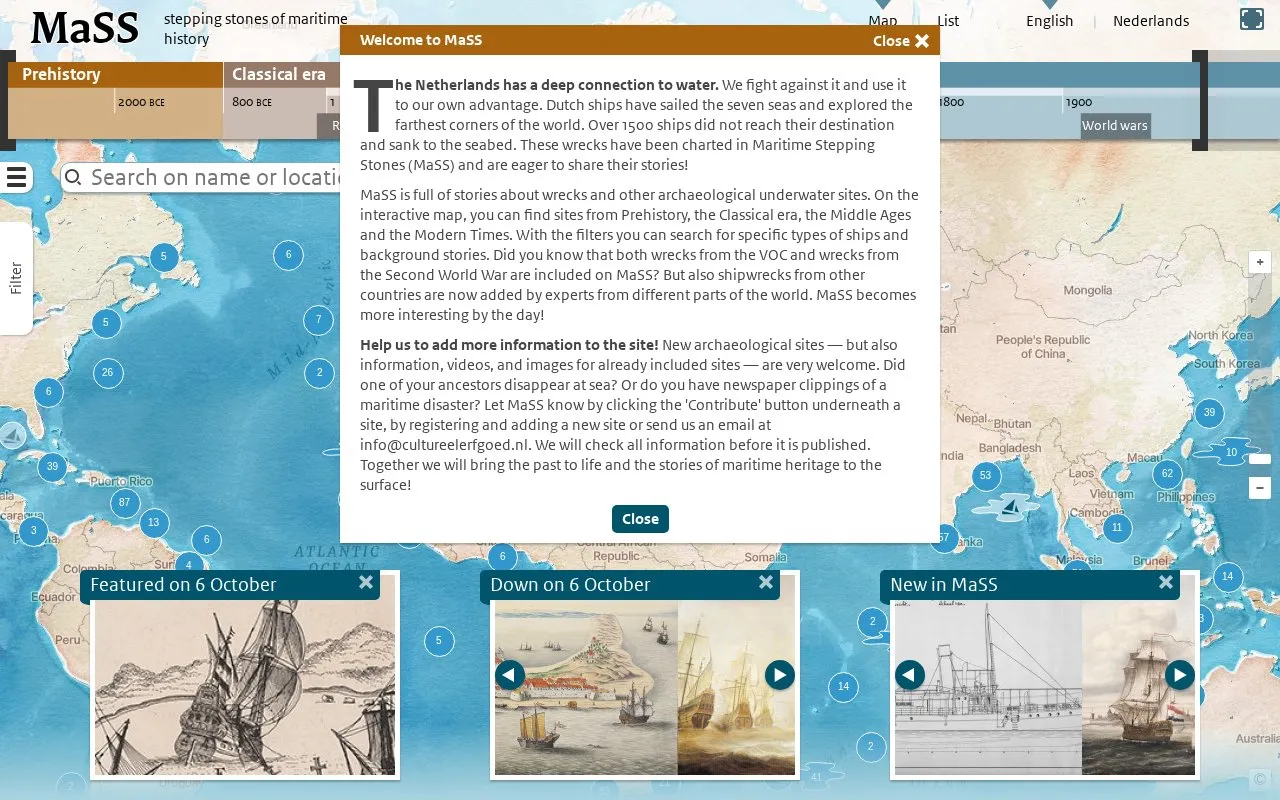 Maritime Stepping Stones homepage screenshot