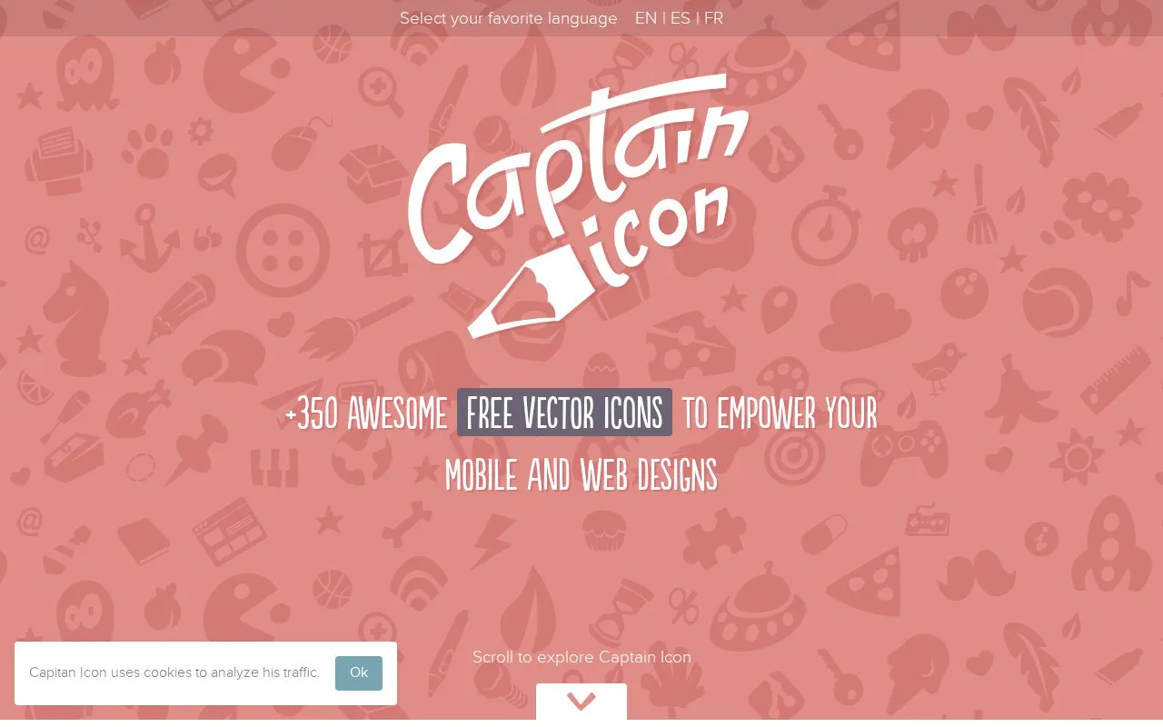 CaptainIconWeb homepage screenshot