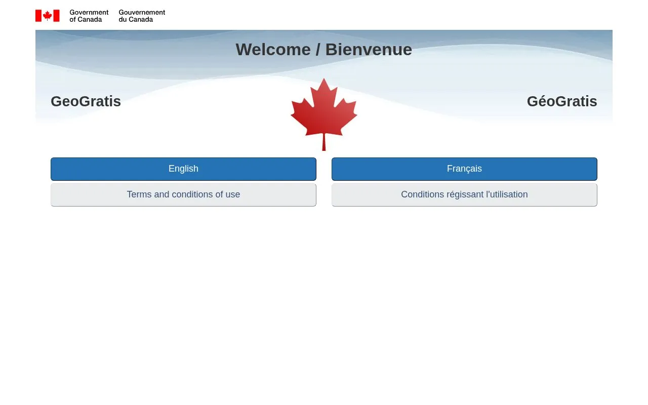 GeoGratis homepage screenshot