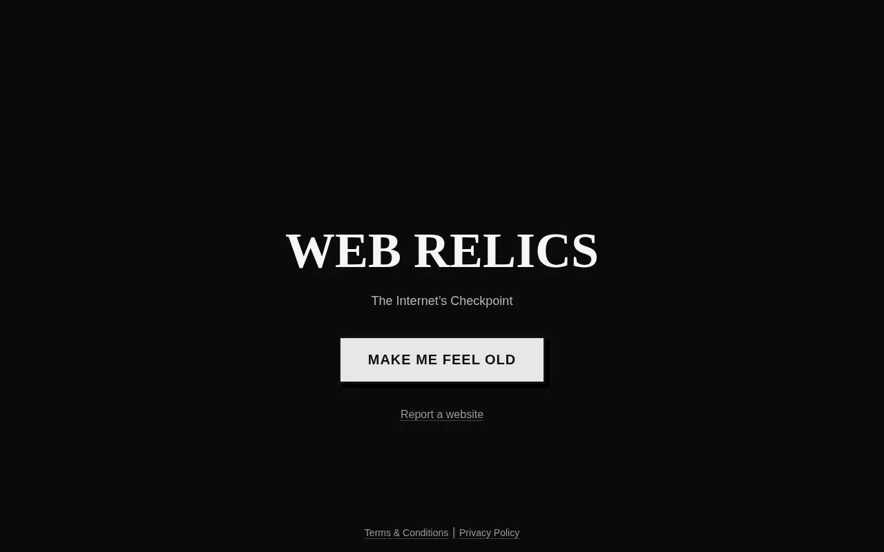 WebRelic homepage screenshot