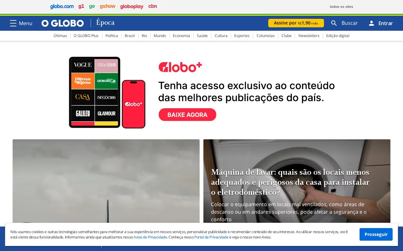 Época homepage screenshot