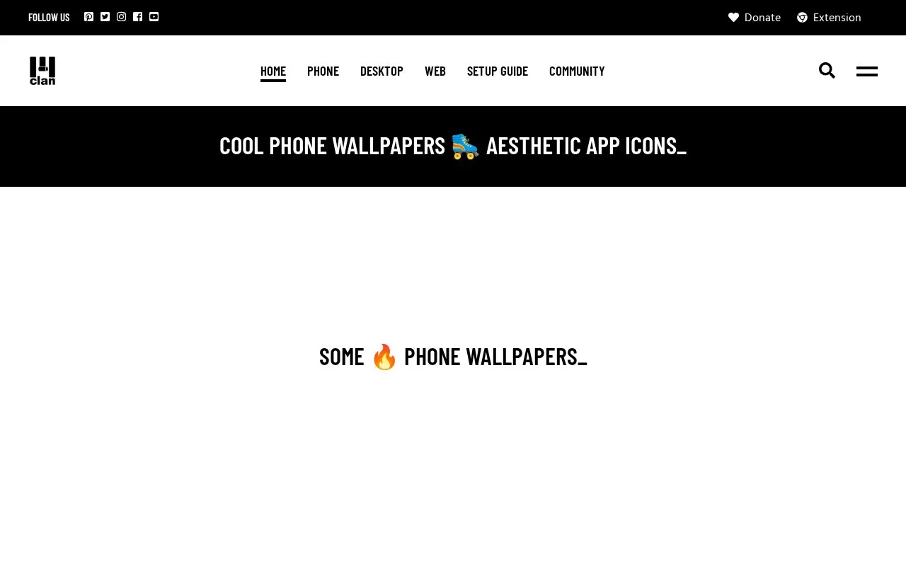 Wallpapers Clan homepage screenshot