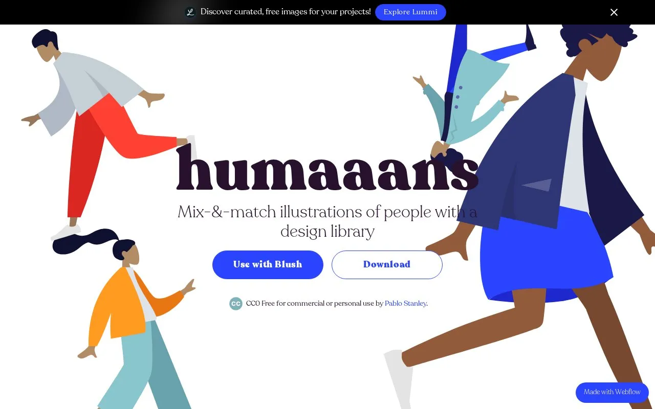 Humaaans homepage screenshot