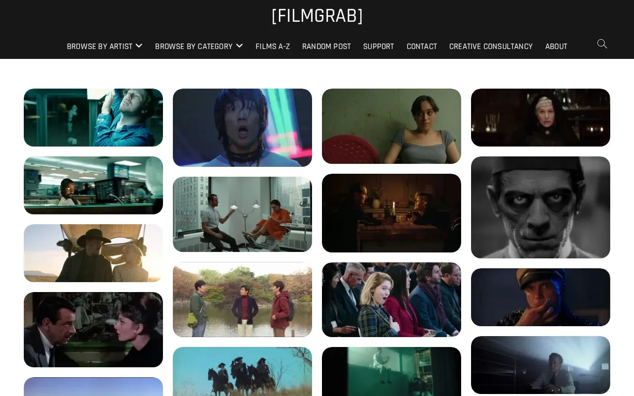 Film Grab homepage screenshot
