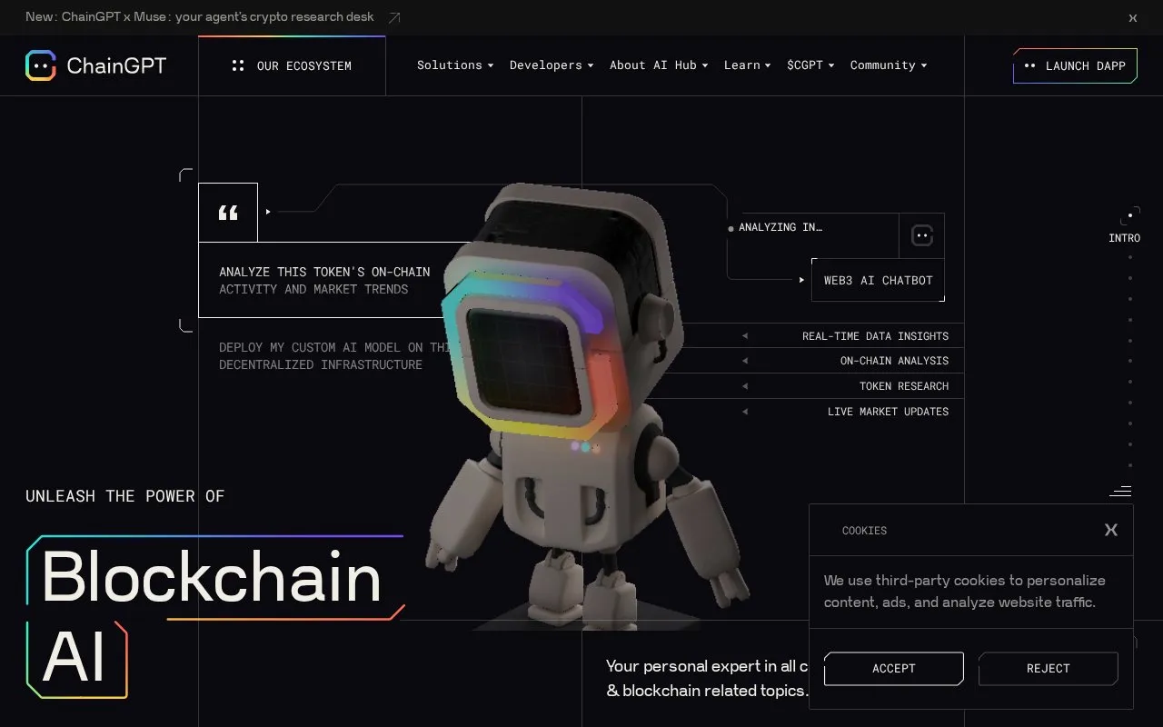 ChainGPT homepage screenshot