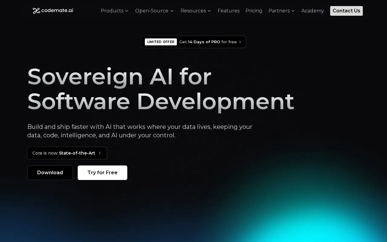 CodeMate AI homepage screenshot