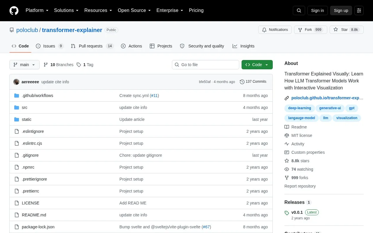 opensource homepage screenshot