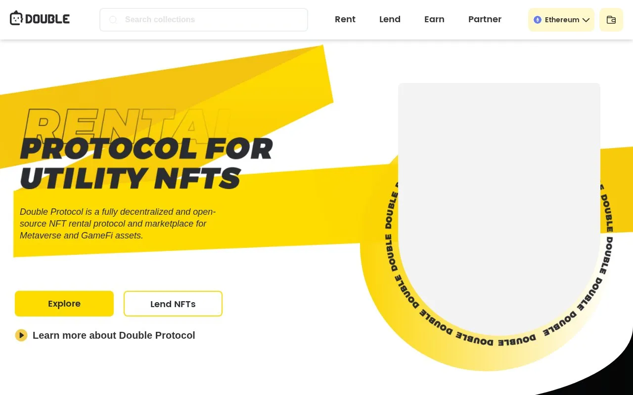 Double Protocol homepage screenshot