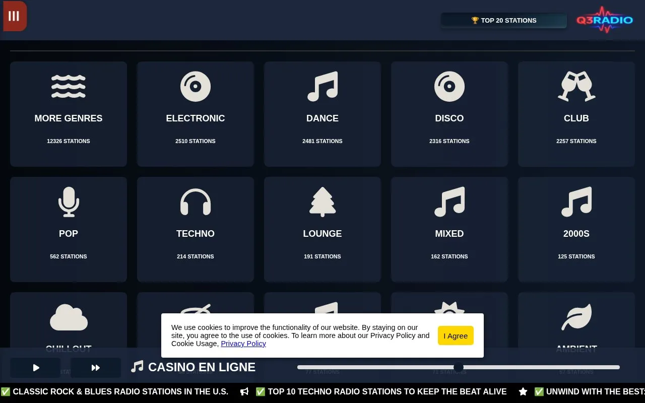 Q-3 homepage screenshot