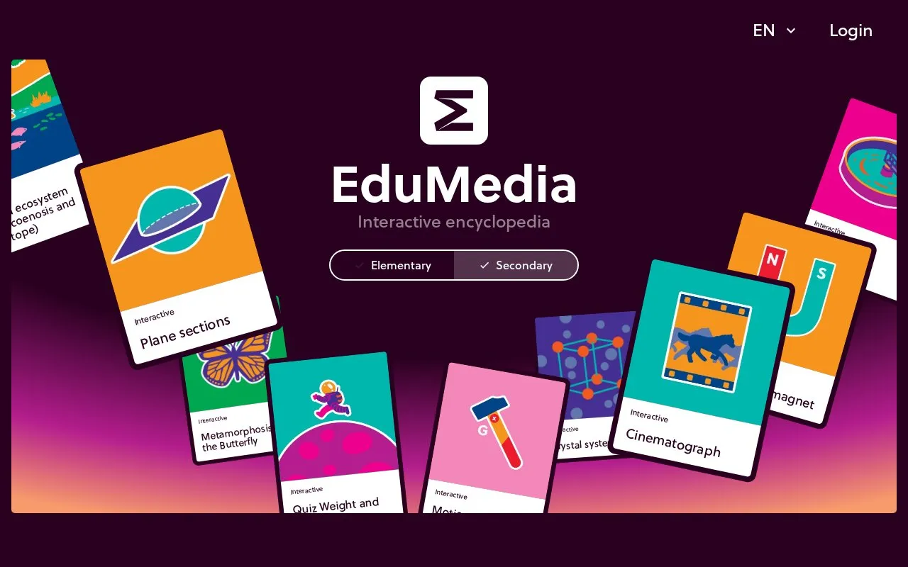 EduMedia homepage screenshot