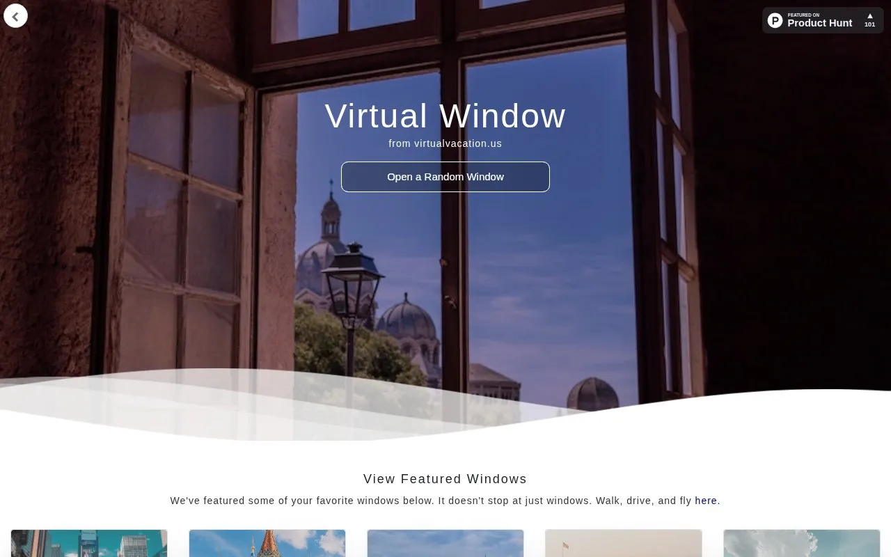 VisualVacation homepage screenshot