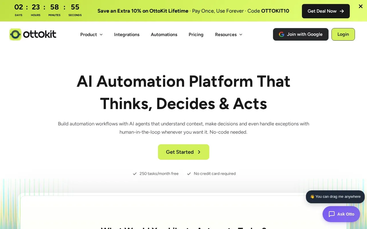OttoKit homepage screenshot