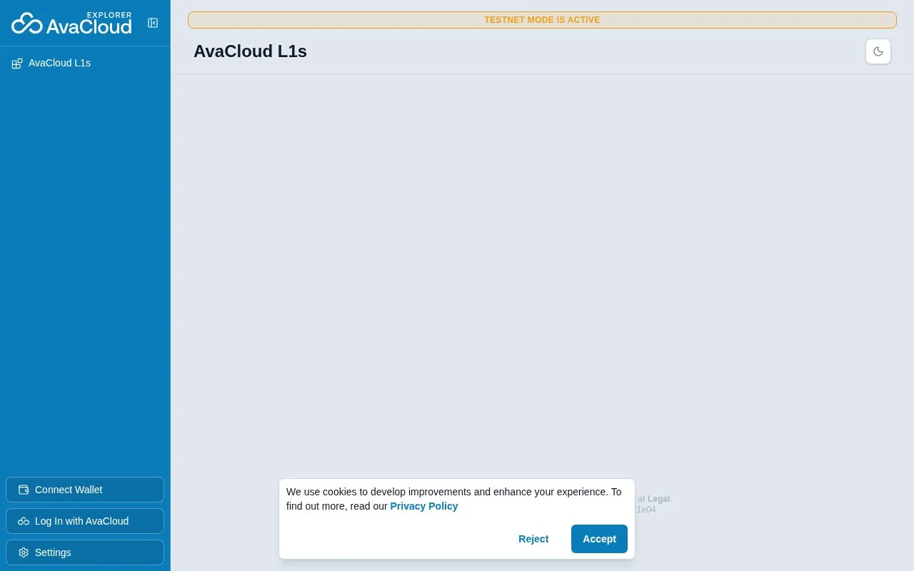 Blitz Subnet — BLITZ Explorer homepage screenshot