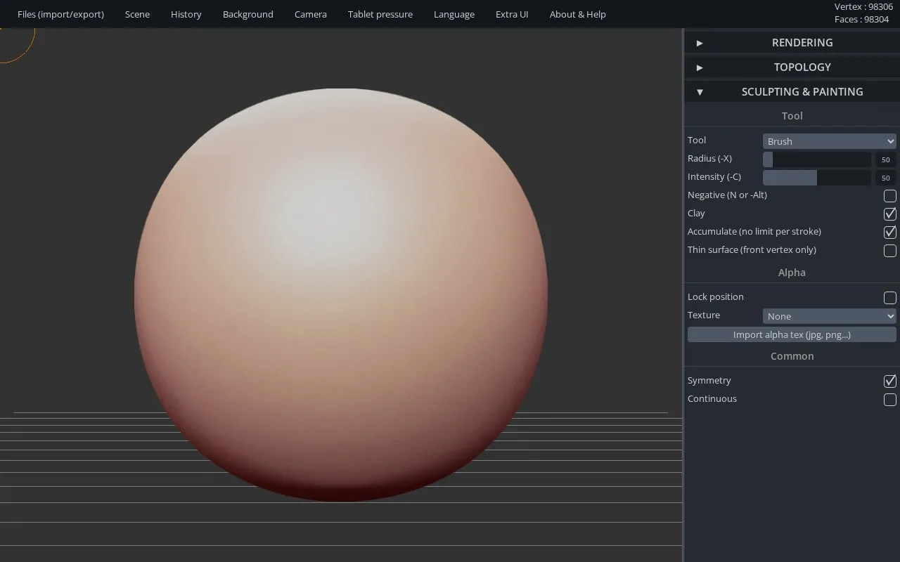 SculptGL homepage screenshot