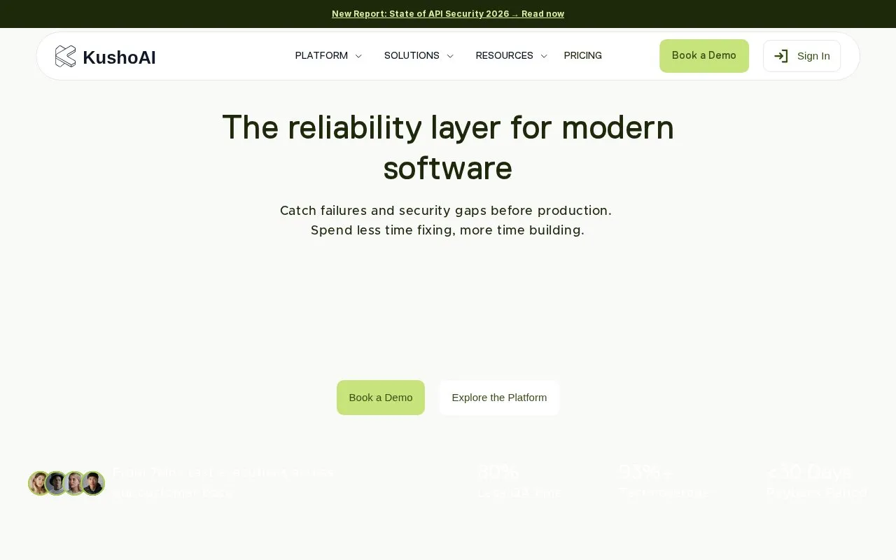 KushoAI homepage screenshot
