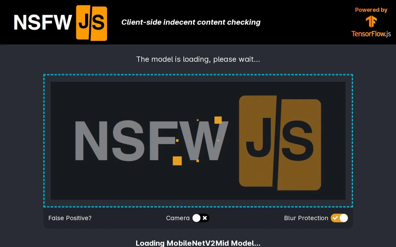NSFWJS homepage screenshot