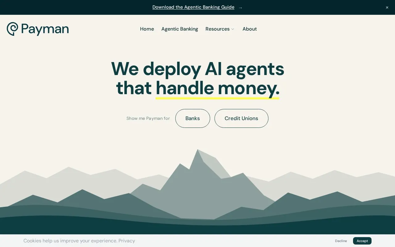 Payman AI homepage screenshot