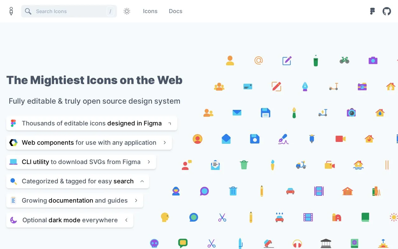 Glyphs homepage screenshot