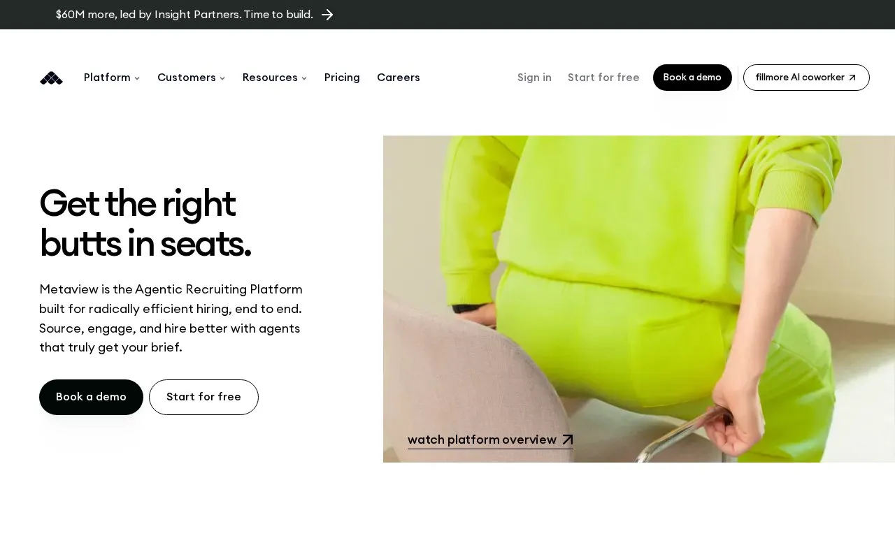 Metaview homepage screenshot