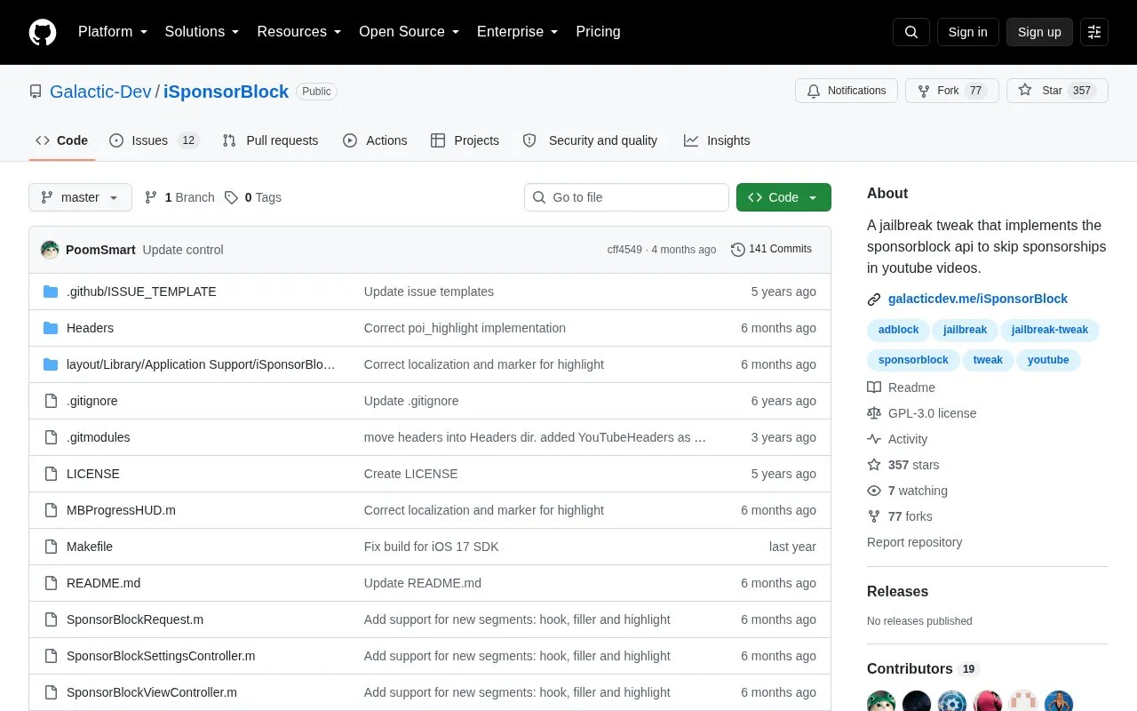 iSponsorBlock homepage screenshot
