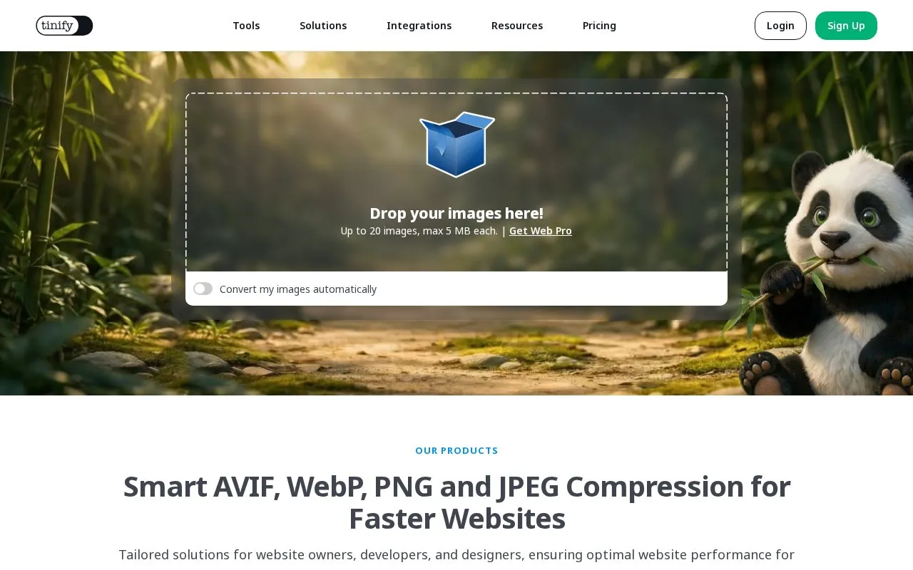 TinyPNG homepage screenshot