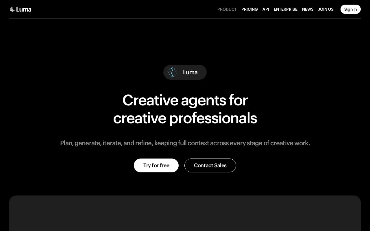 Interactive Scenes homepage screenshot