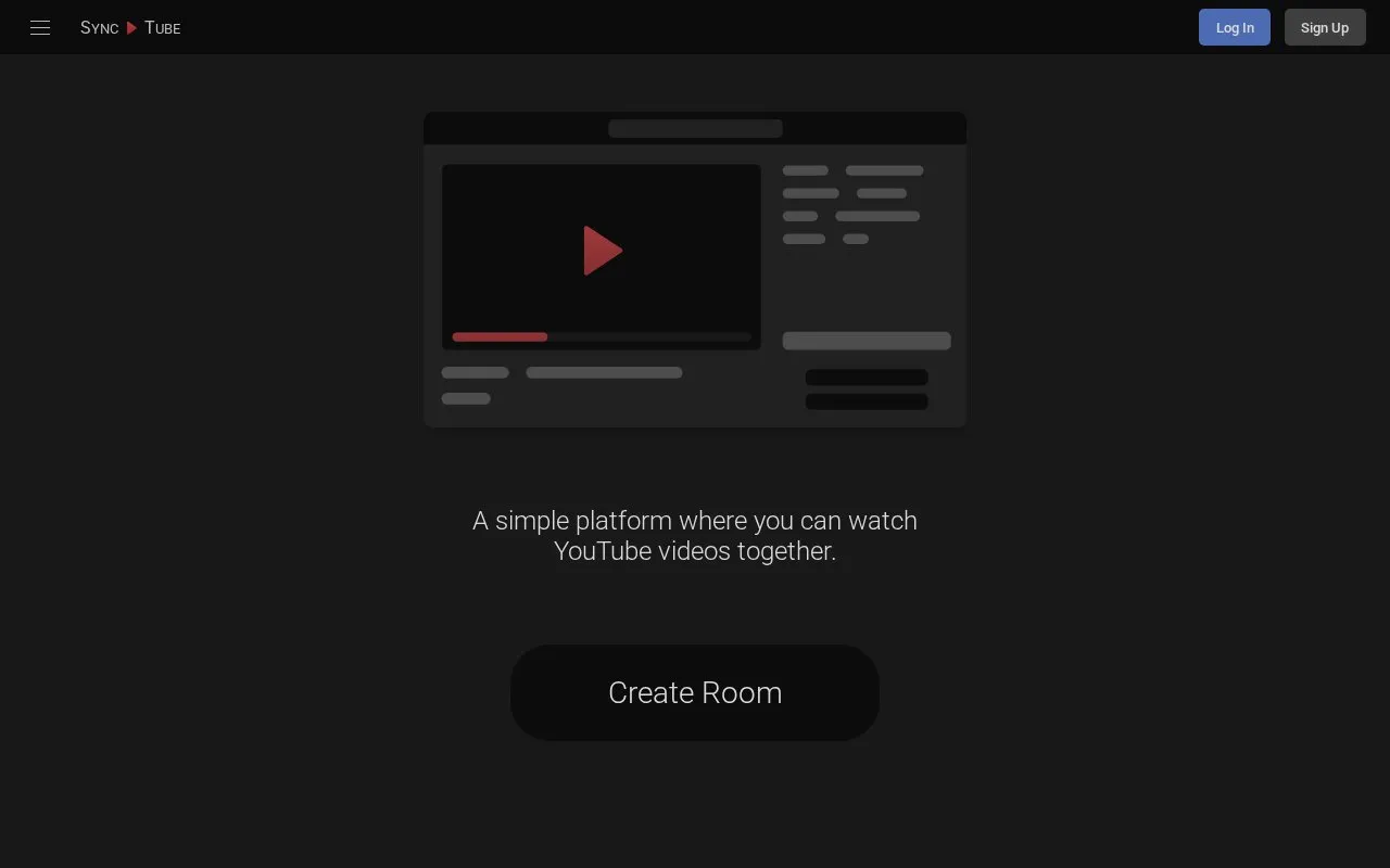 Sync-Tube homepage screenshot