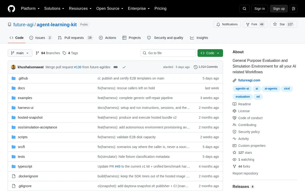 ai-evaluation homepage screenshot