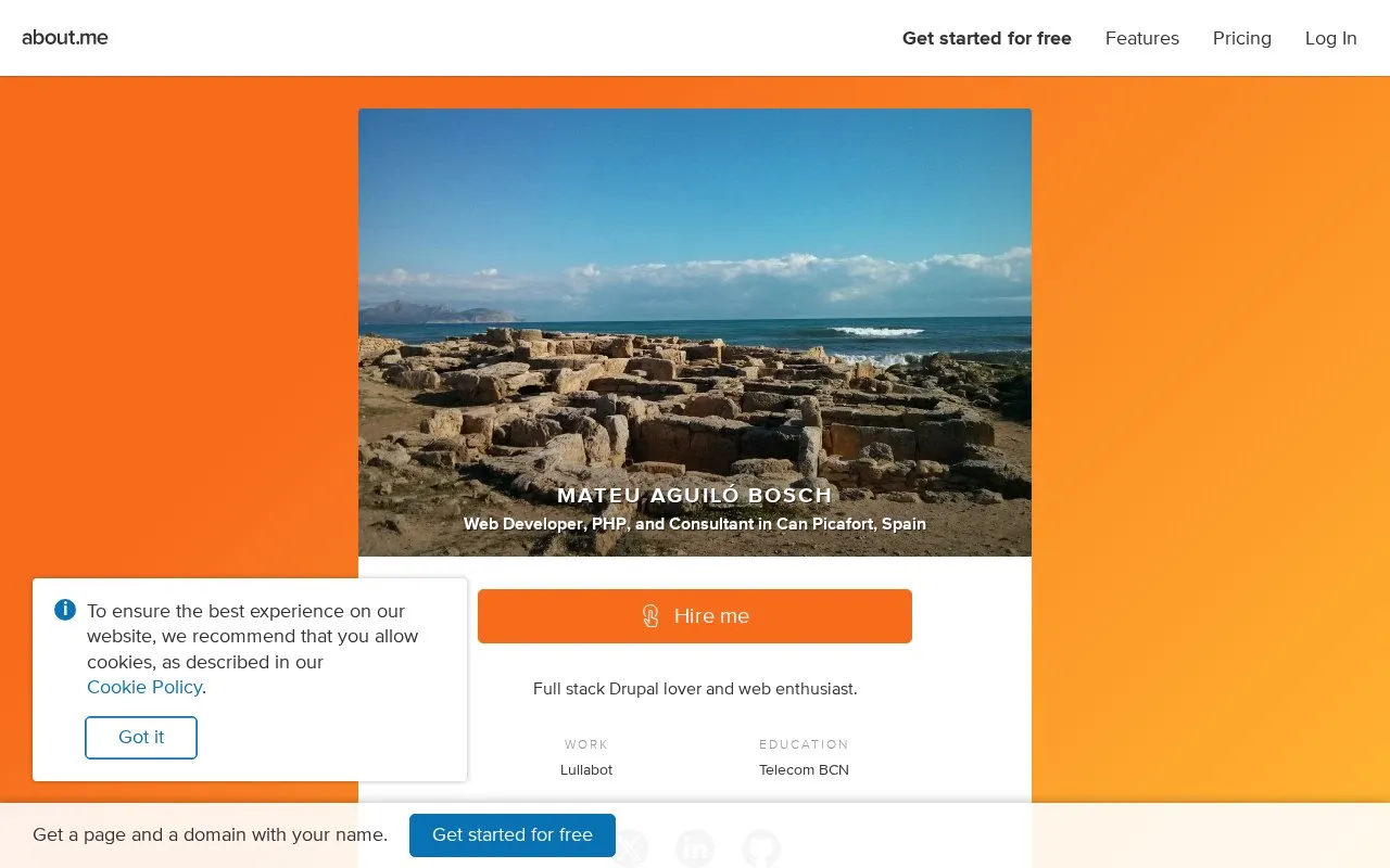 Mateu Aguiló Bosch homepage screenshot