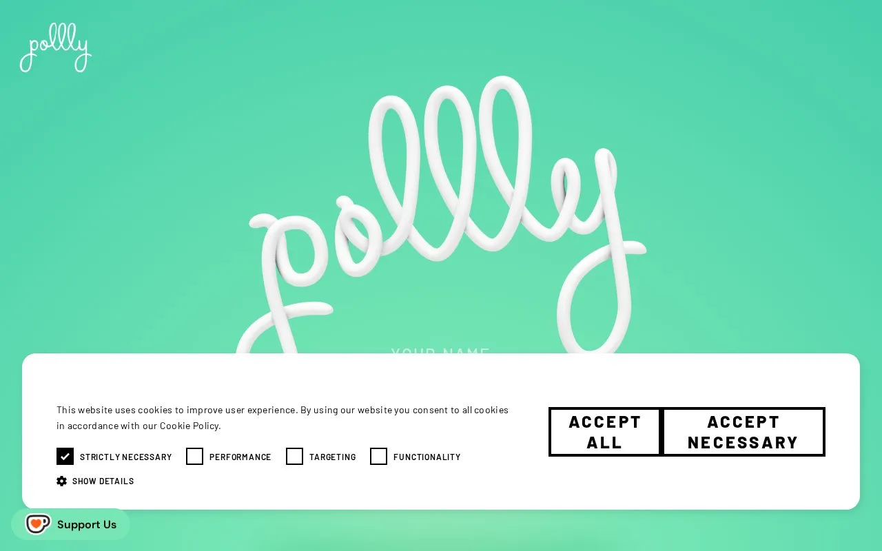 poll.ly homepage screenshot