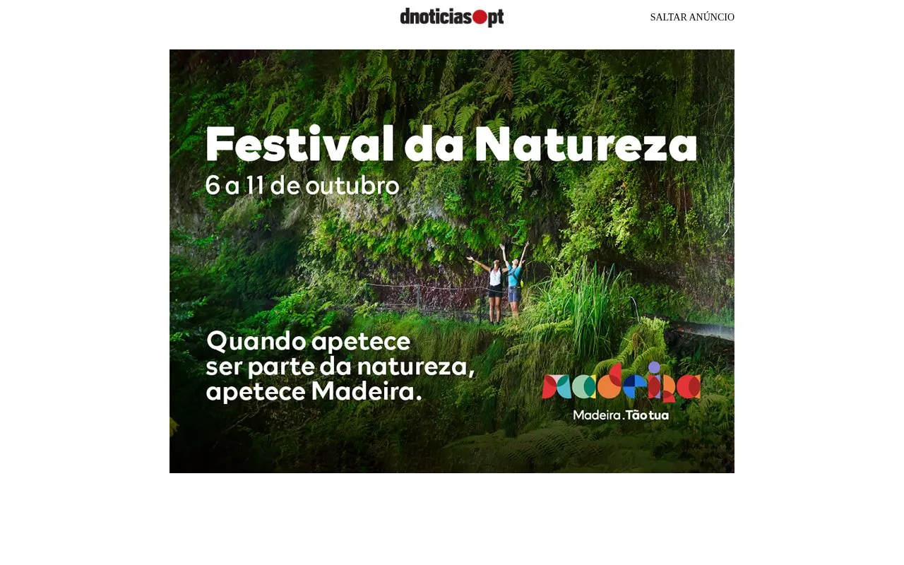 Diário de Notícias homepage screenshot