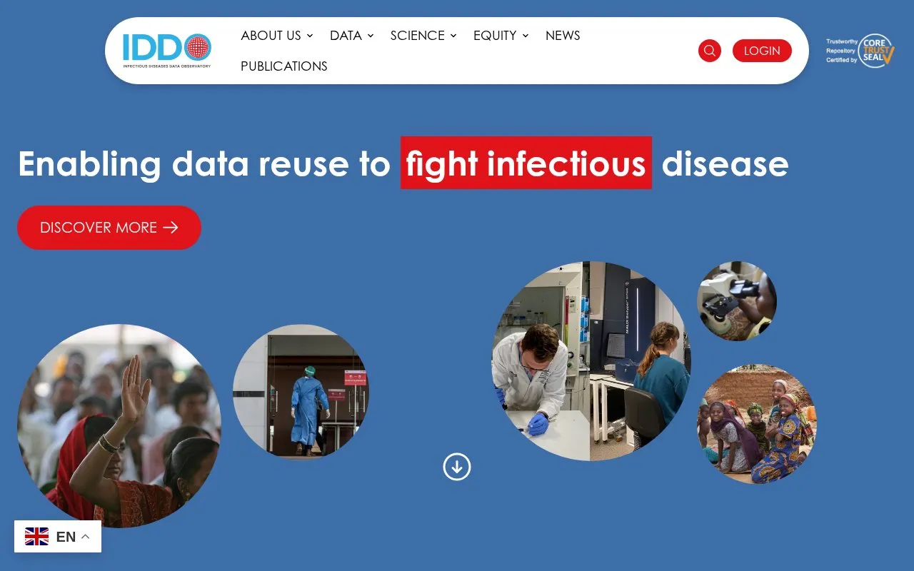 Infectious Diseases Data Observatory homepage screenshot