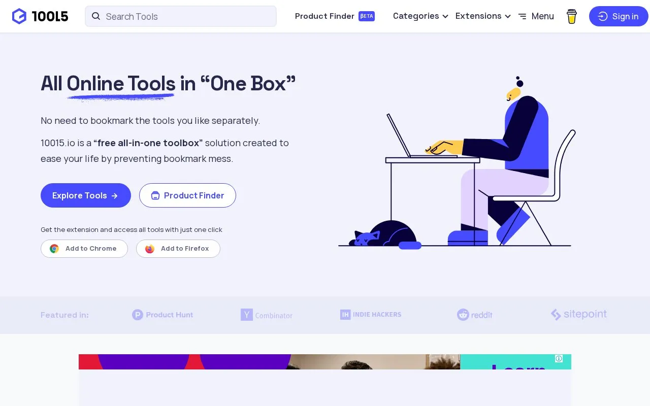 10015.io homepage screenshot