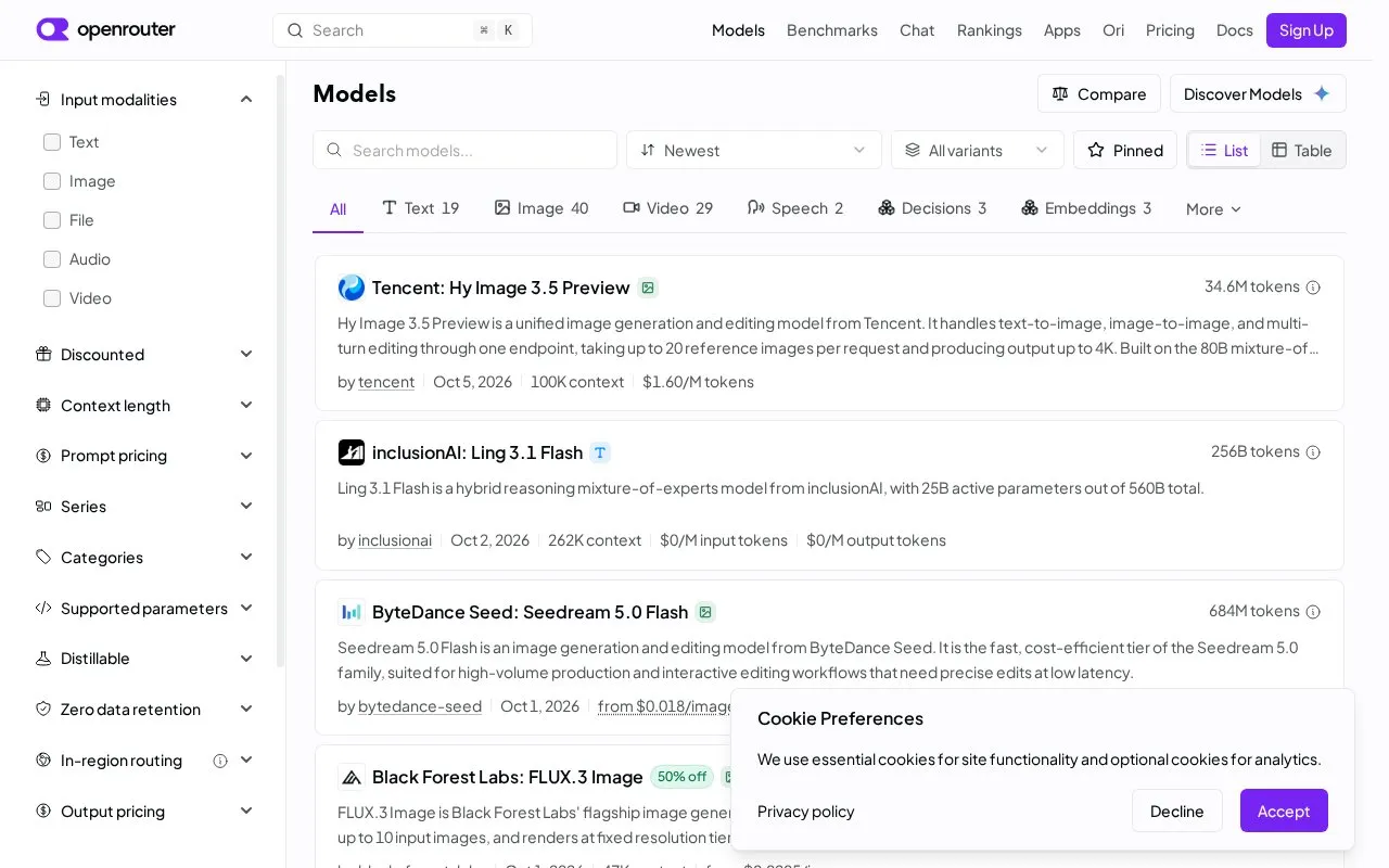 OpenRouter homepage screenshot