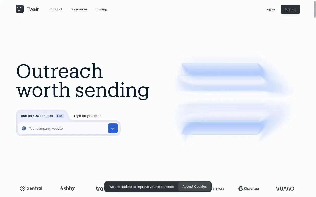 Twain homepage screenshot
