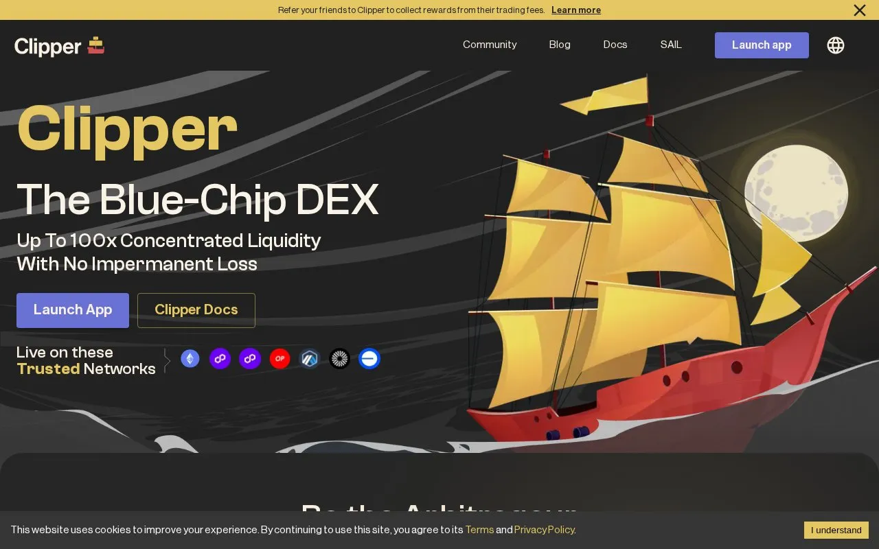 Clipper homepage screenshot