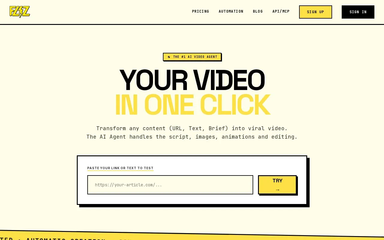 Fliz homepage screenshot
