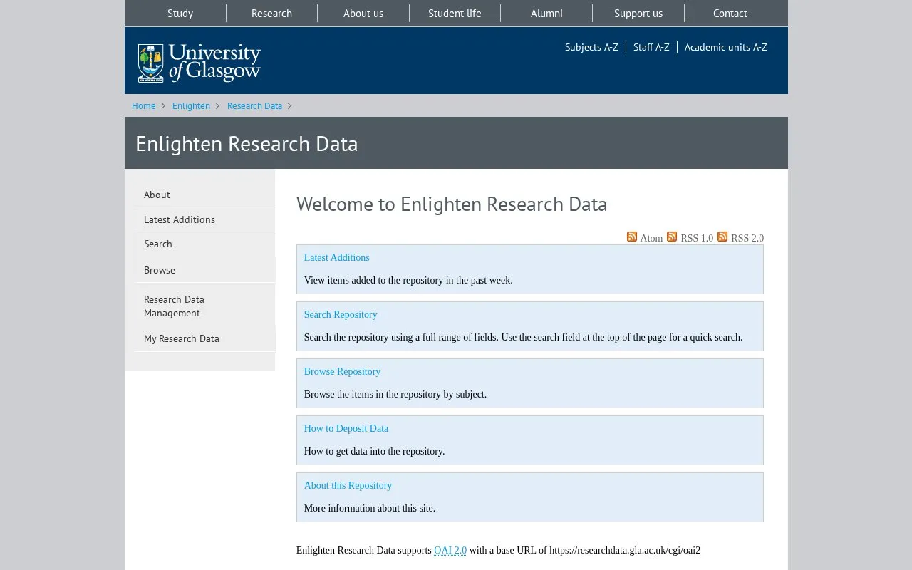 Enlighten homepage screenshot